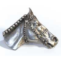 Emenee MK1127-AMS Home Classics Collection Horse Head 1-3/4 inch x 1-1/2 inch in Antique Matte Silver inspiration Series